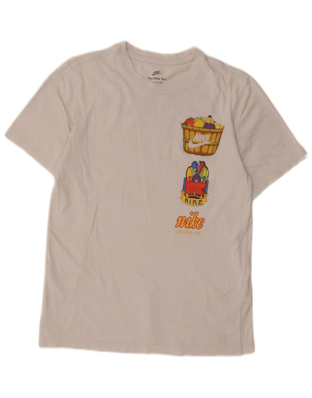 Nike T-shirt graphique pour hommes, petit, en coton blanc
