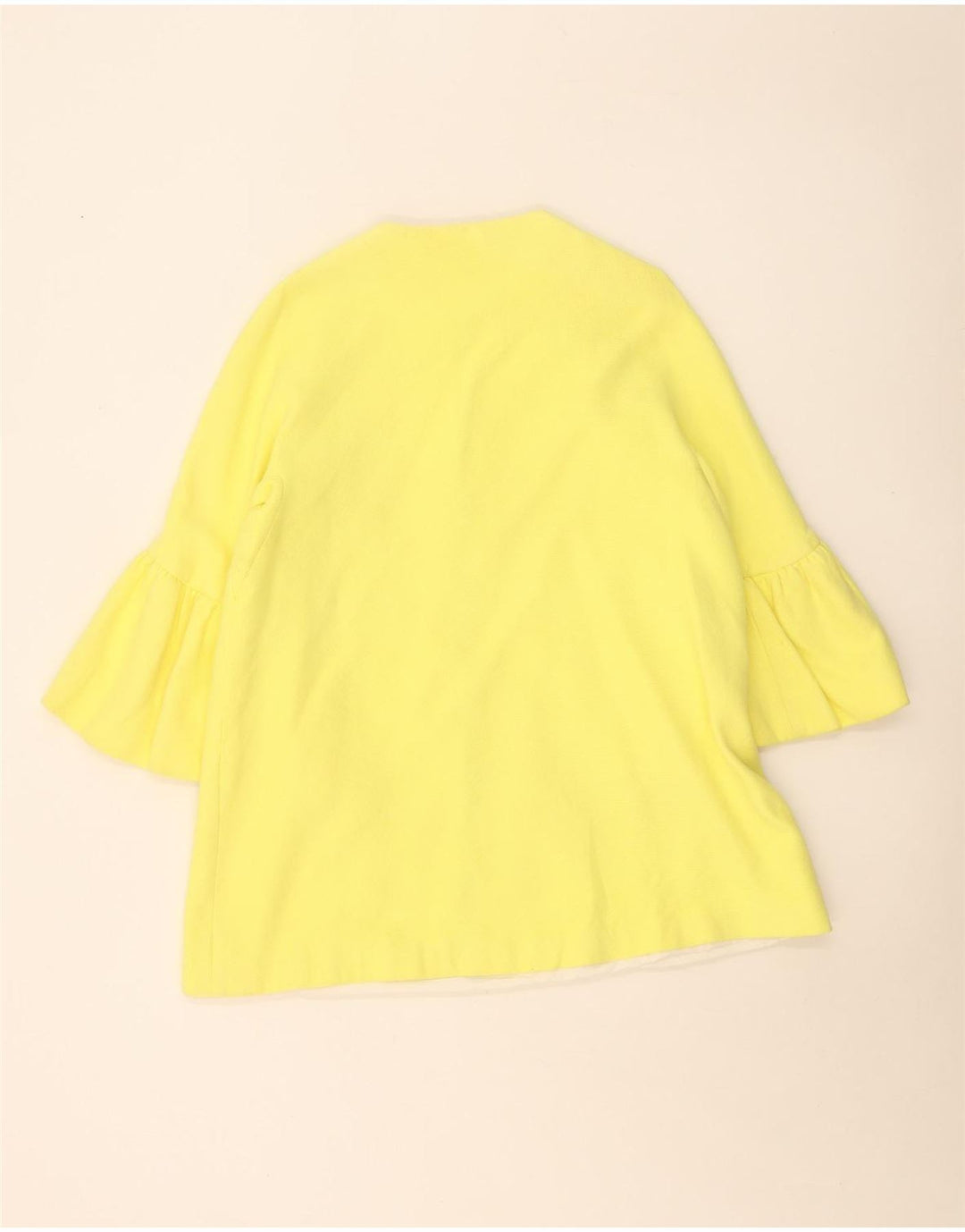 Zara Pardessus surdimensionné à manches 3/4 pour femme UK 6 XS Jaune