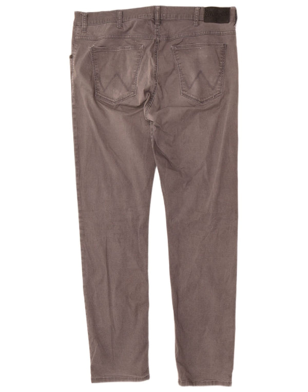 Wrangler Pantalon décontracté Larston Slim pour homme W36 L34 Gris Coton