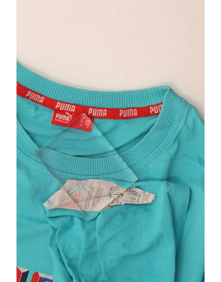 Puma T-Shirt Graphique Homme Bleu Moyen Coton