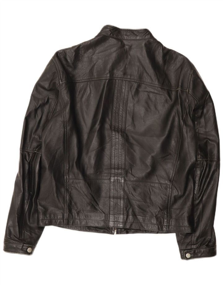 veste en cuir homme vintage IT 52 XL Noir