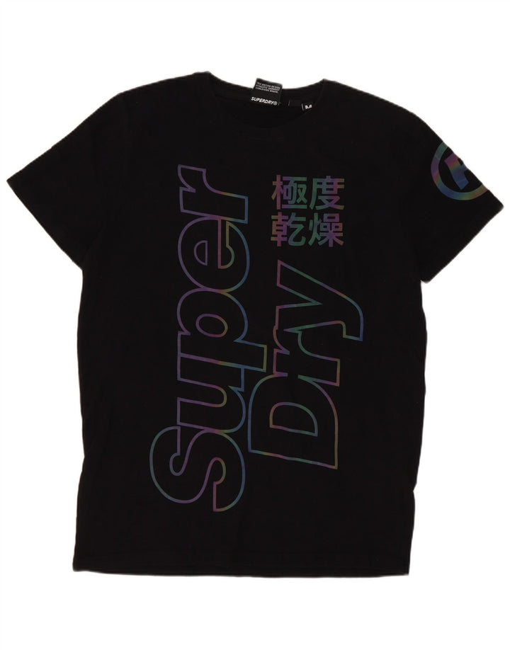 Superdry T-Shirt Graphique Homme Noir Moyen Coton