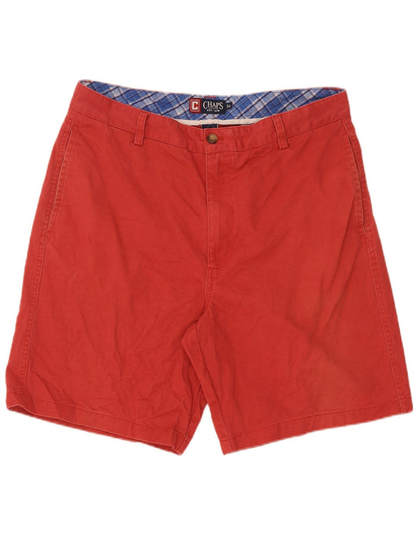 Chaps Mens Chino Shorts W34 Large Red Cotton