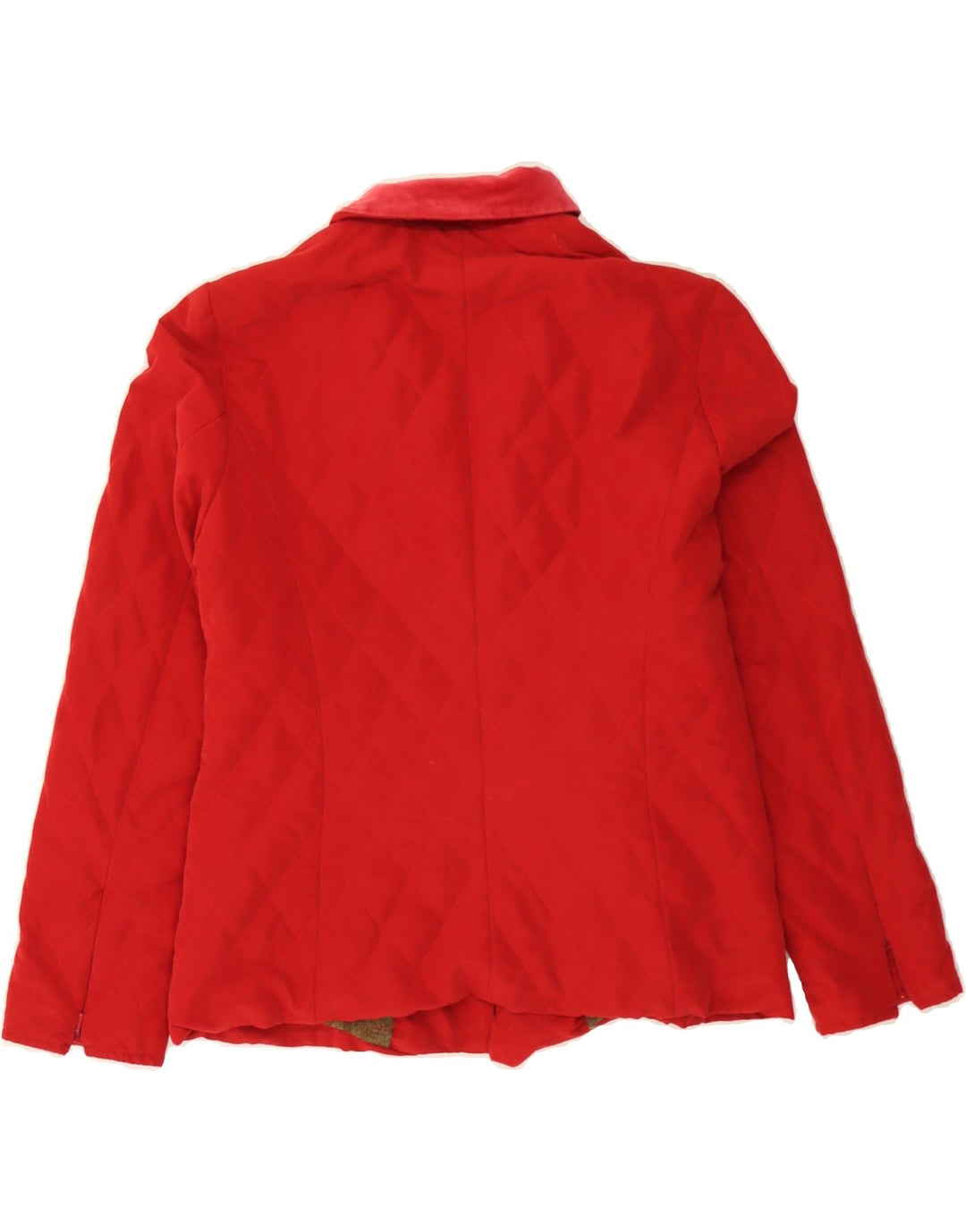 HUBERMAN Womens Quilted Jacket UK 12 Medium Red Polyester Vintage Huberman and Second-Hand Huberman from Messina Hembry 