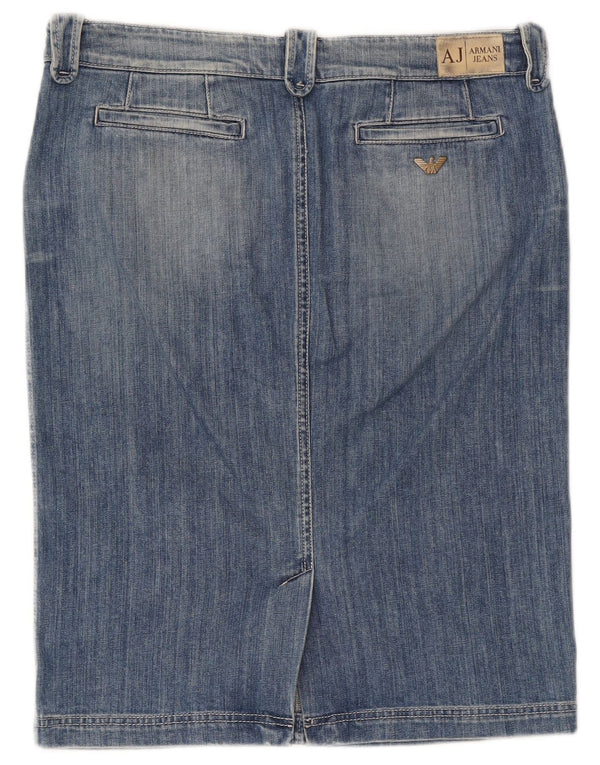 Armani Jupe en jean pour femme UK 16 Large W34 Bleu Coton