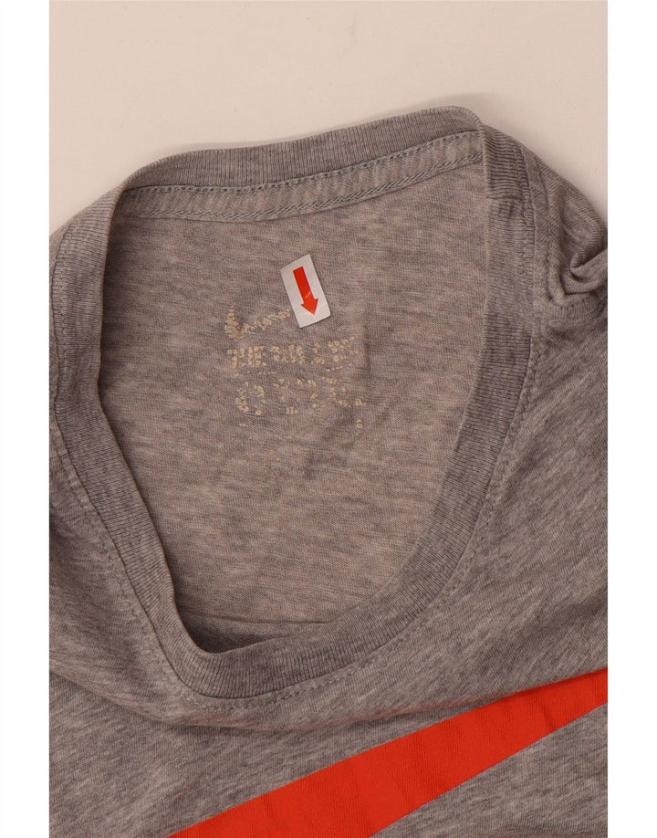 Nike T-shirt graphique pour homme, grand, gris moucheté