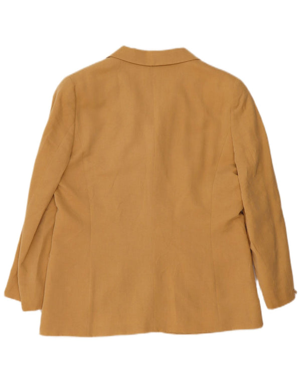 Marella Veste Blazer 4 Boutons Femme UK 16 Large Beige Viscose