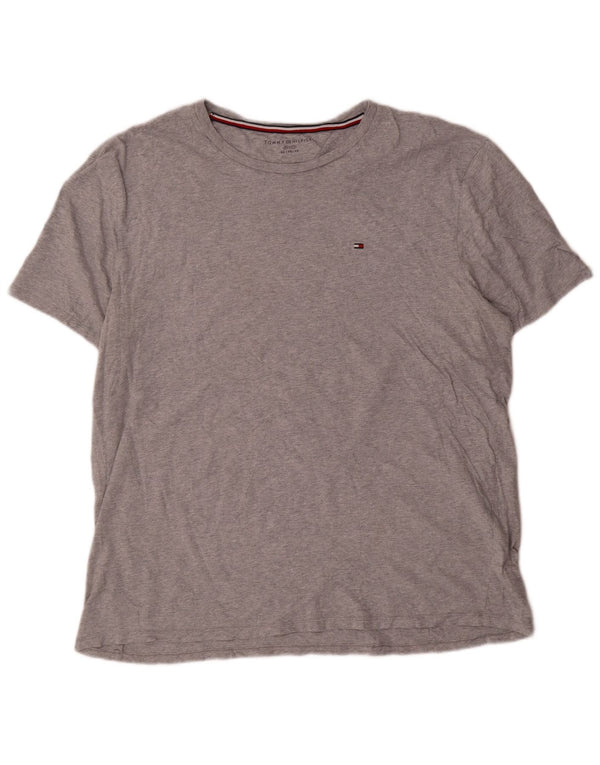 Tommy Hilfiger T-Shirt Homme Top XL Gris Coton