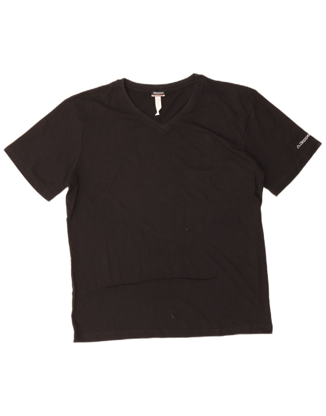 KAPPA Mens T-Shirt Top XL Black Cotton