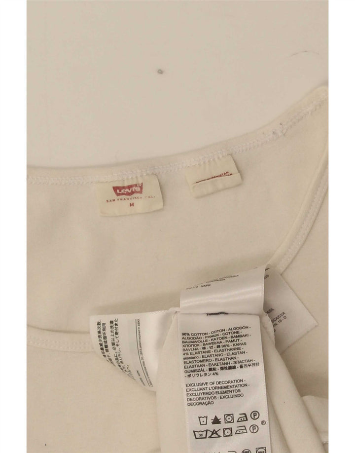 Levi's T-Shirt Femme UK 12 Blanc Moyen Coton