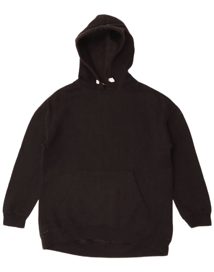 Zara Pull à capuche coupe ample pour homme, petit, noir, polyester