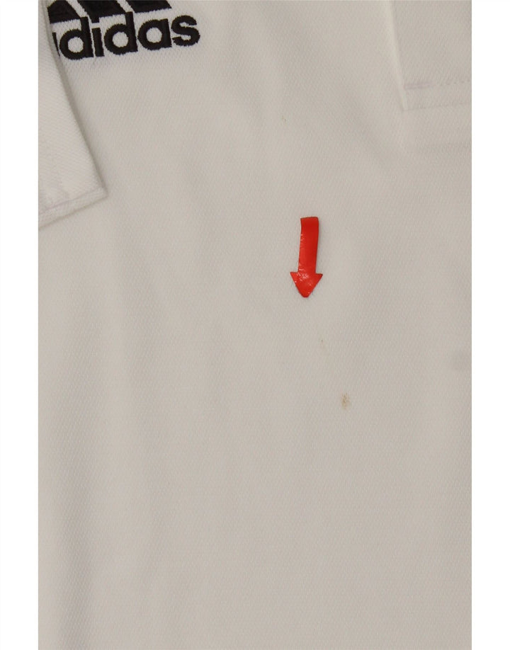 Adidas Hommes Climalite Polo Grand Blanc Polyester