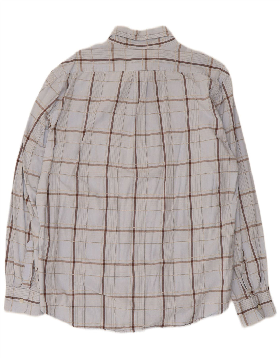 Trussardi Jeans Chemise Homme XL Bleu Carreaux Coton