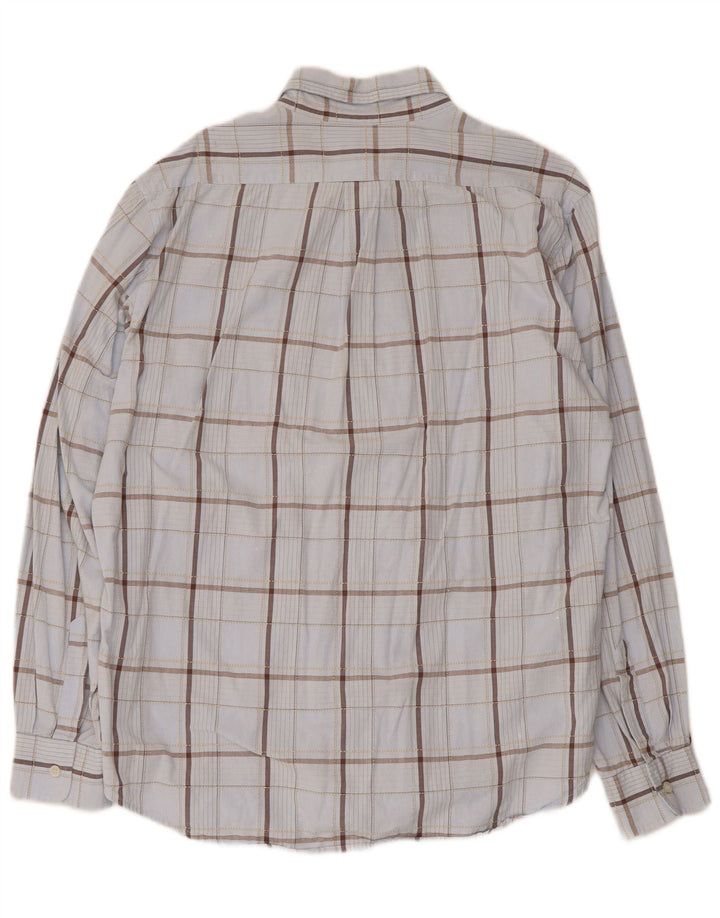 Trussardi Jeans Chemise Homme XL Bleu Carreaux Coton