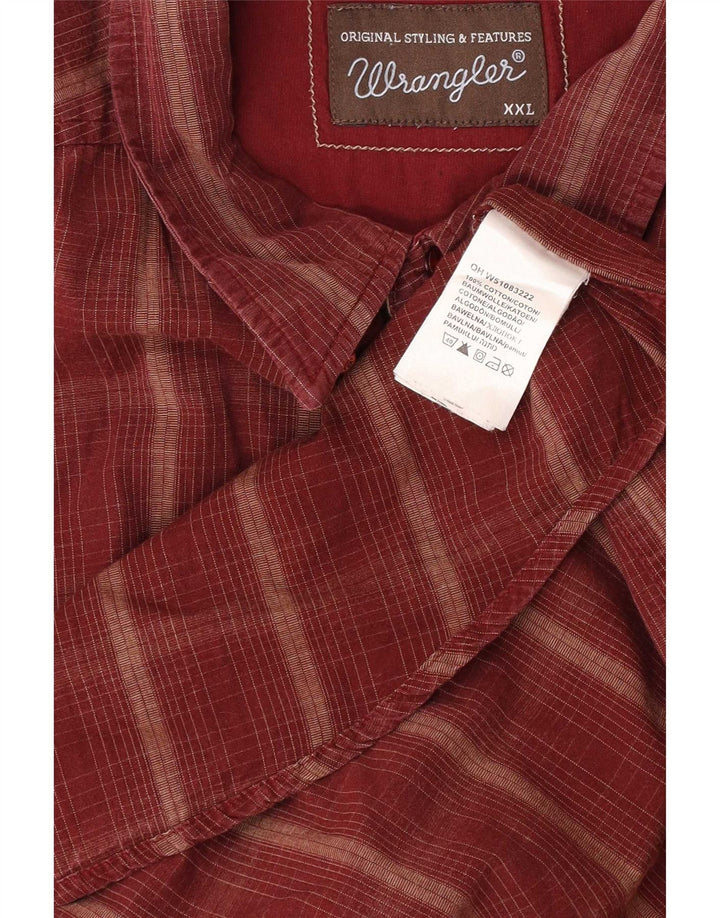 Wrangler Chemise Homme 2XL Coton à Carreaux Marron