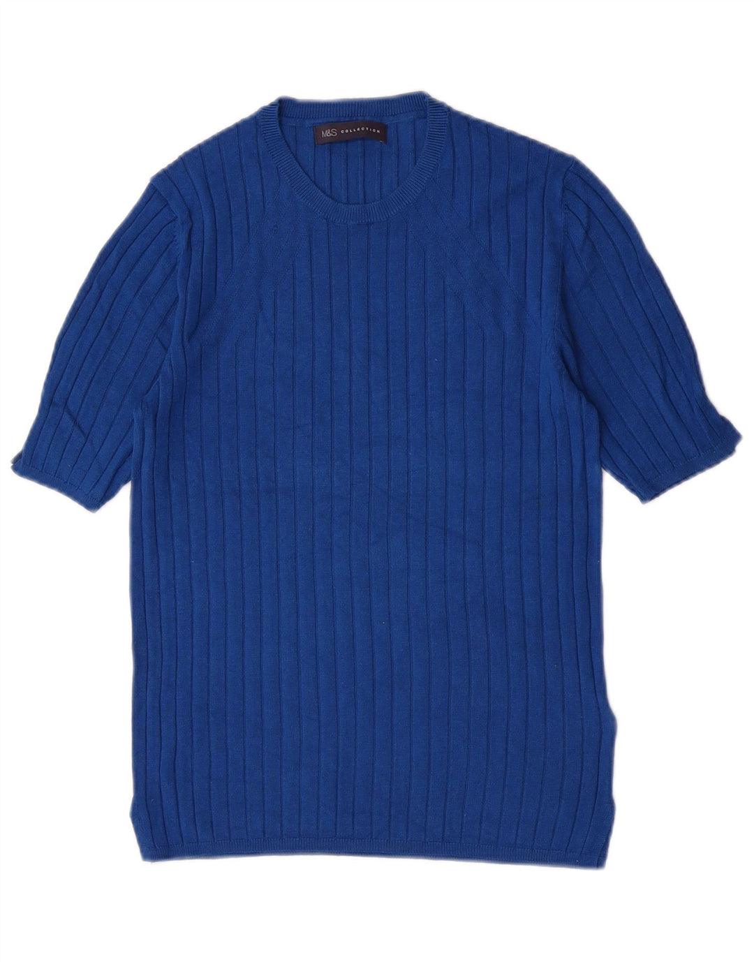 Marks & Spencer Pull à col rond pour femme UK 12 Bleu moyen