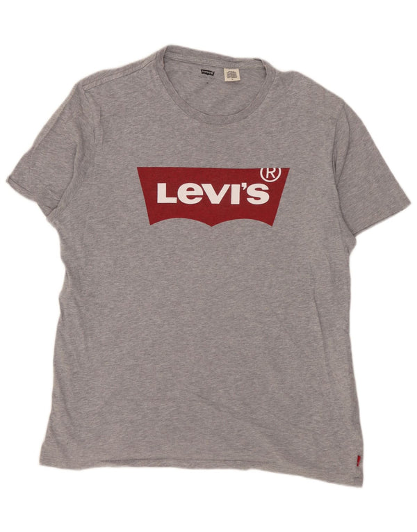 Levi's Tee-Shirt Graphique Homme Gris Moyen Flecked Cotton