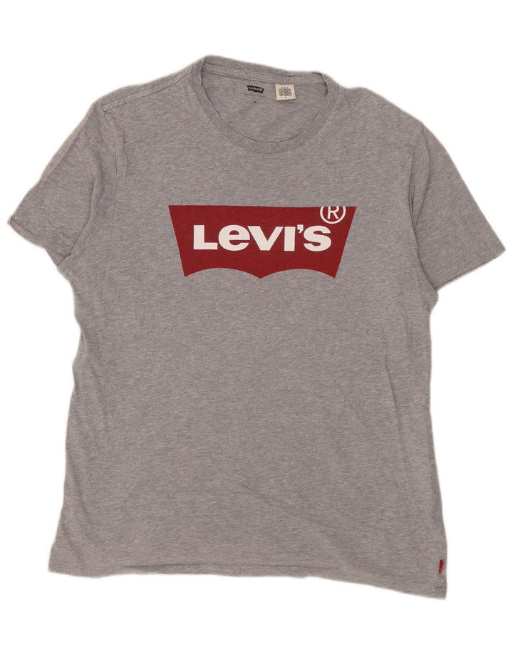Levi's Tee-Shirt Graphique Homme Gris Moyen Flecked Cotton