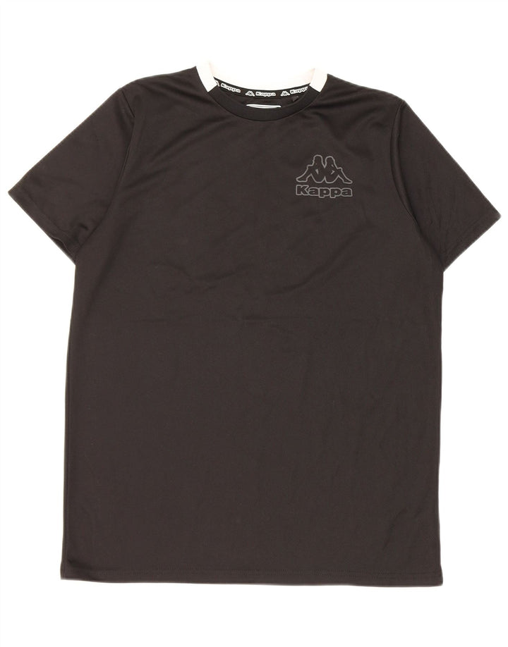 Kappa T-Shirt Garçon 14-15 ans Noir Colourblock Polyester