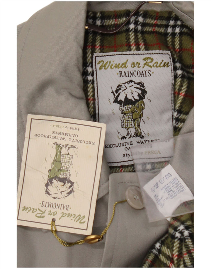 VINTAGE Trench-coat coupe ample pour homme IT 44 XS Beige Polyester