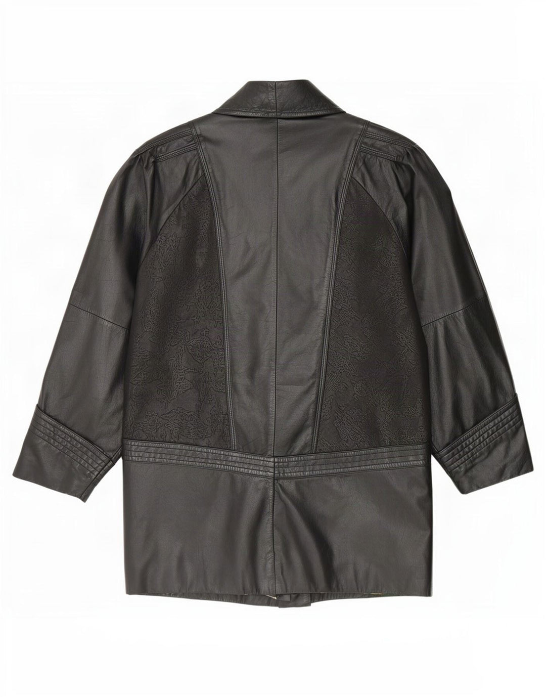 Yessica Manteau en cuir pour femme UK 44 Large Noir