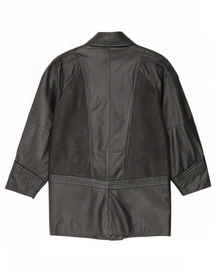 Yessica Manteau en cuir pour femme UK 44 Large Noir