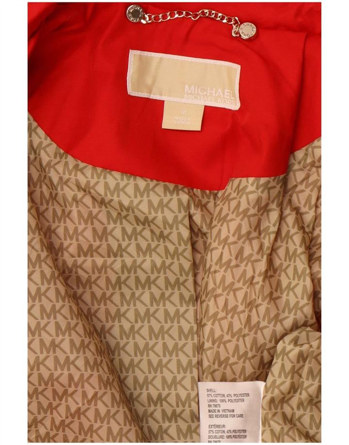 MICHAEL KORS Trench Femme UK 12 Coton Rouge Moyen