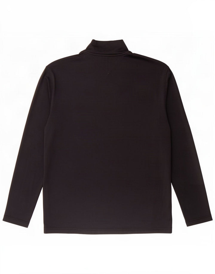 Tommy Hilfiger Haut à col zippé et manches longues pour homme Grand Noir Polyester