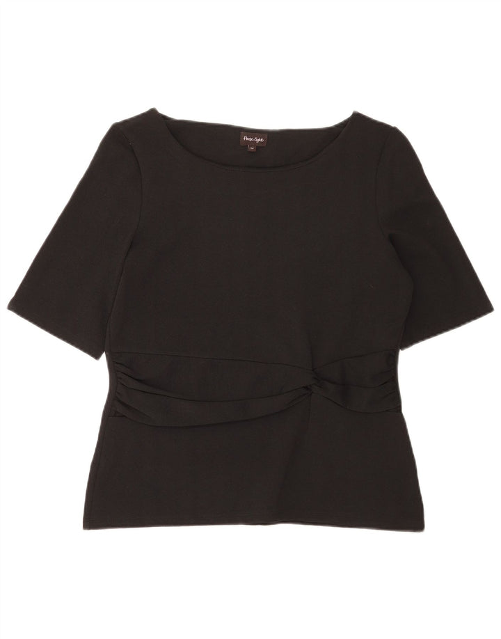 Phase Eight Chemisier Femme Top UK 44 Medium Noir Polyester