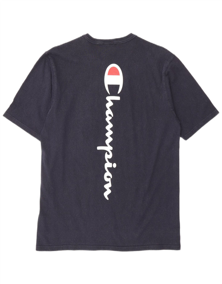 CHAMPION T-Shirt Graphique Homme Bleu Marine Moyen
