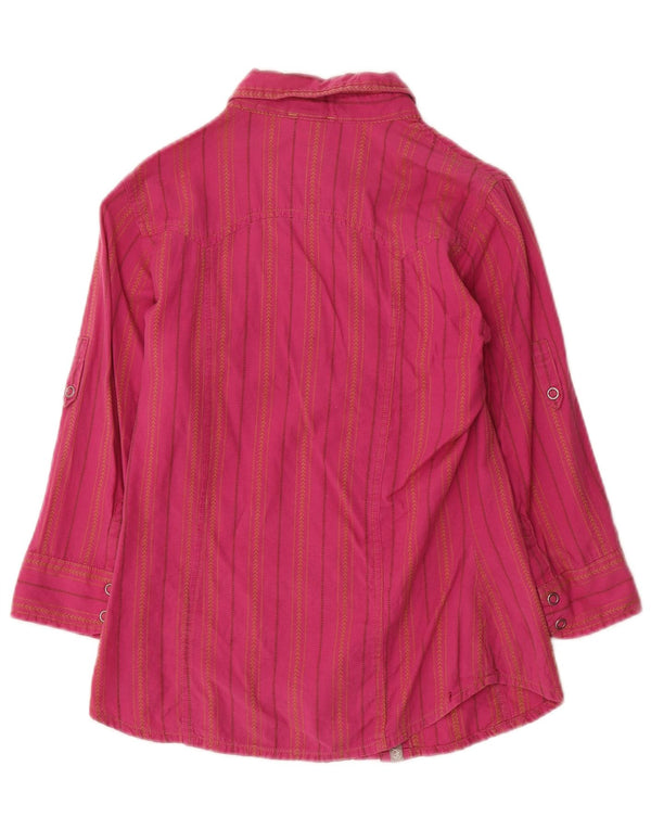 The North Face Chemise à manches 3/4 pour femme UK 6 XS en coton rayé rose