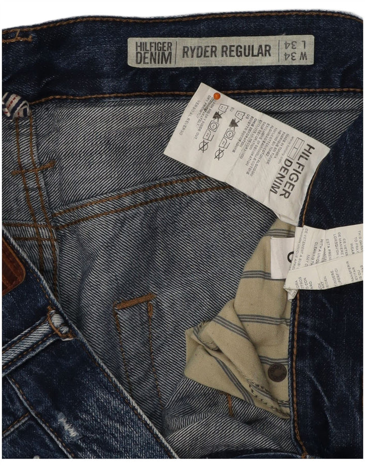 TOMMY HILFIGER Jean Droit Ryder Homme W34 L34 Bleu Coton