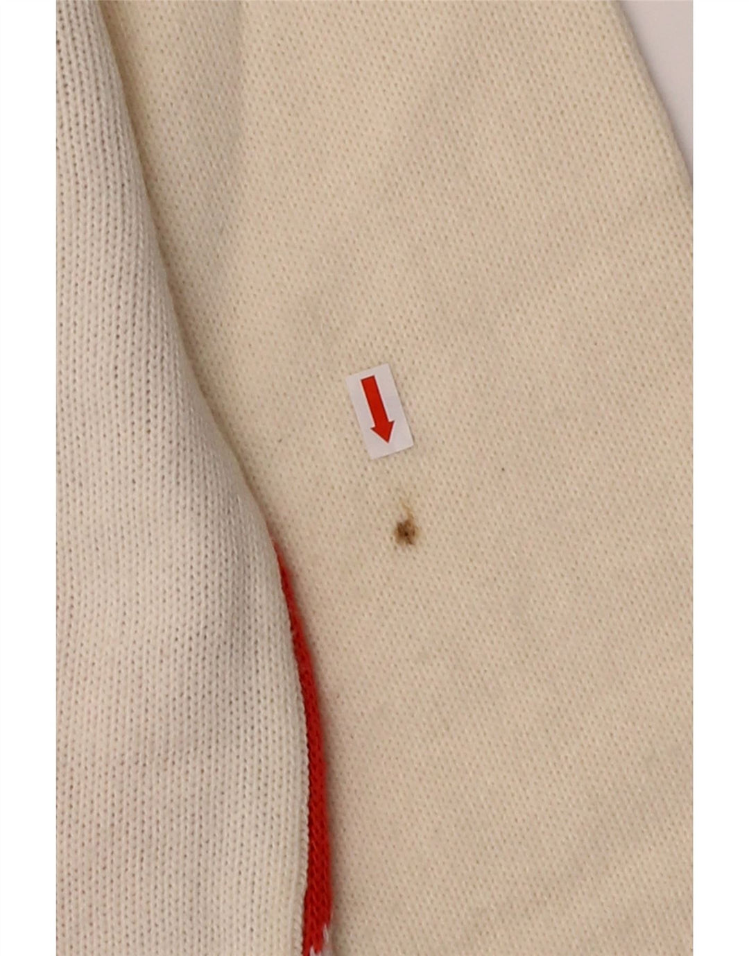 VINTAGE Womens Cardigan Sweater UK 14 Medium Off White Argyle/Diamond Wool Vintage Vintage and Second-Hand Vintage from Messina Hembry 