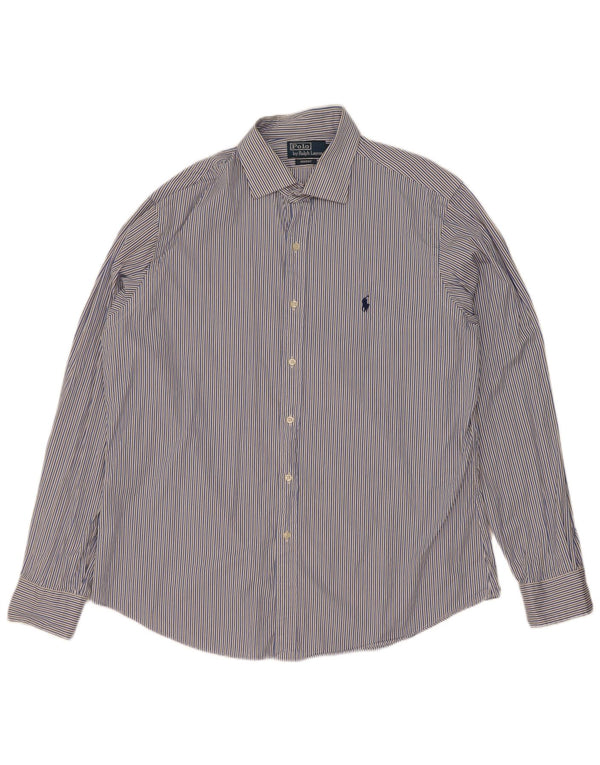 Polo Ralph Lauren Chemise Regent Homme Taille 17 XL Coton rayé bleu
