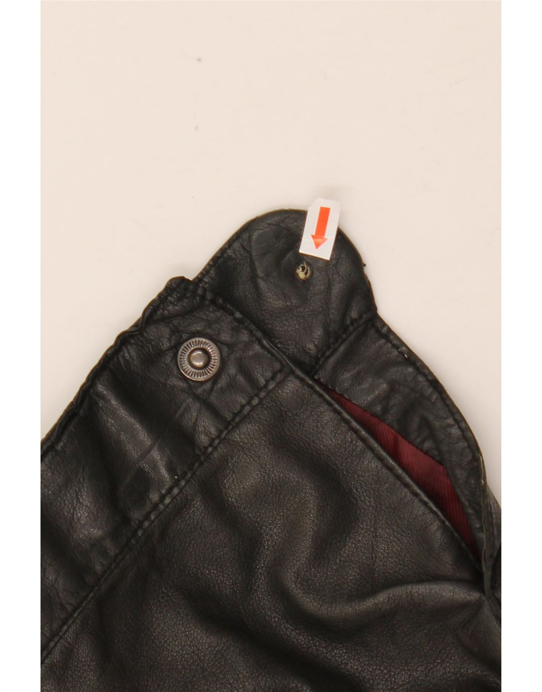 TED BAKER Veste en cuir pour homme Taille 5 XL Cuir noir