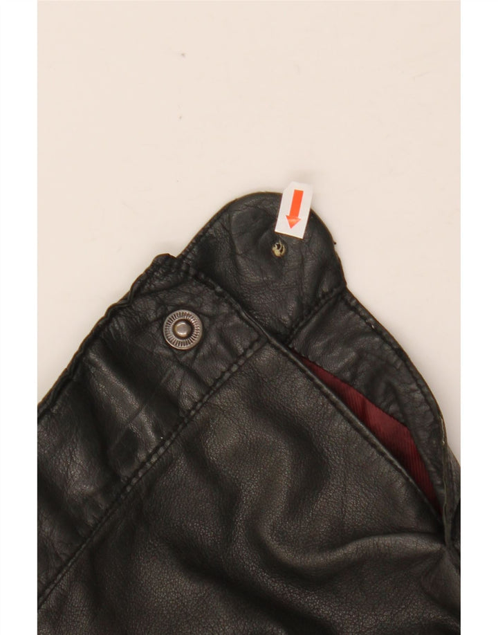 TED BAKER Veste en cuir pour homme Taille 5 XL Cuir noir