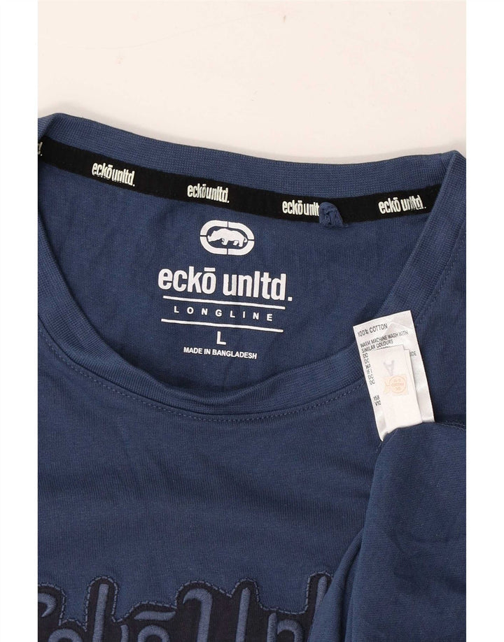 Ecko Unltd T-shirt graphique pour homme en coton bleu marine Taille L