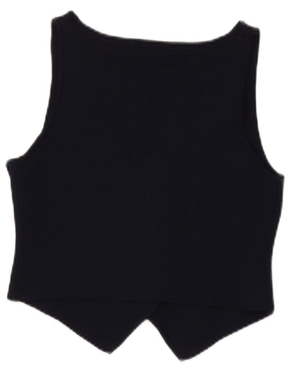 Zara Gilet court en tricot pour femme UK 10 Petit Bleu marine
