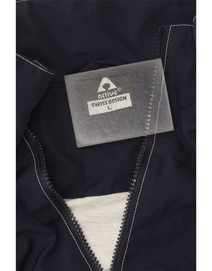 Active Veste de survêtement pour homme Large Bleu marine Colourblock