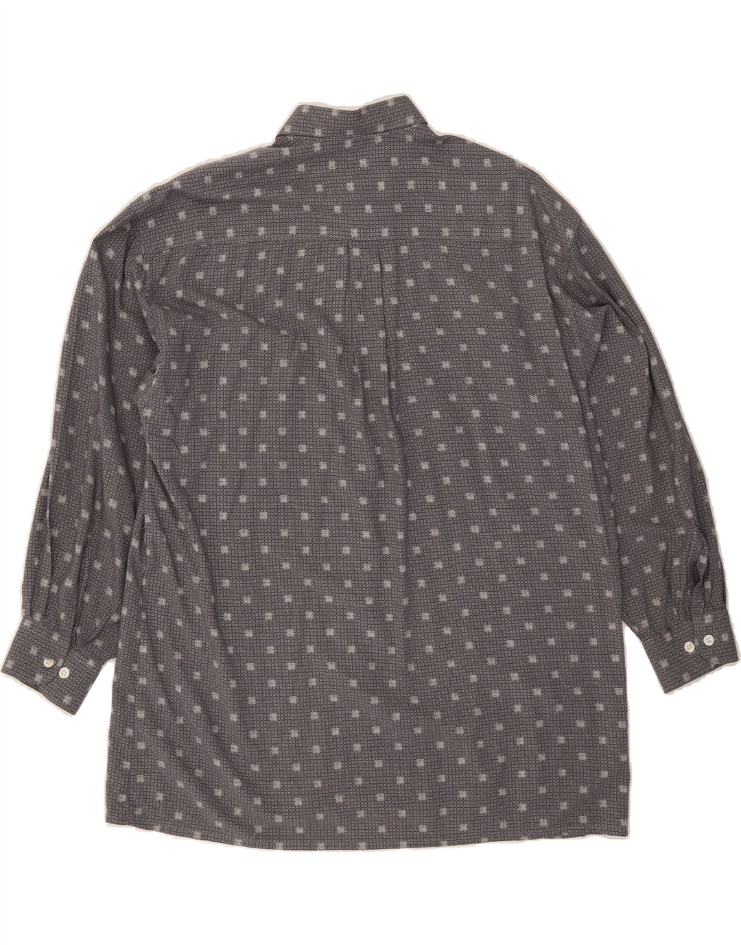 VINTAGE Mens Shirt Size 40 Medium Grey Check Vintage Vintage and Second-Hand Vintage from Messina Hembry 
