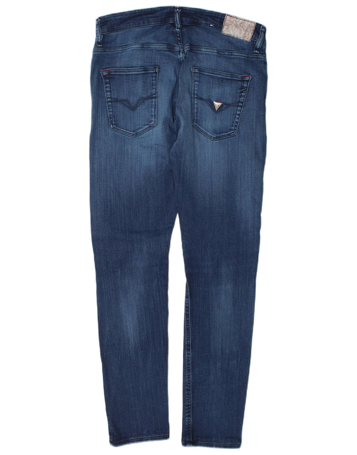 Guess Jean Slim Homme W32 L30 Bleu Lyocell