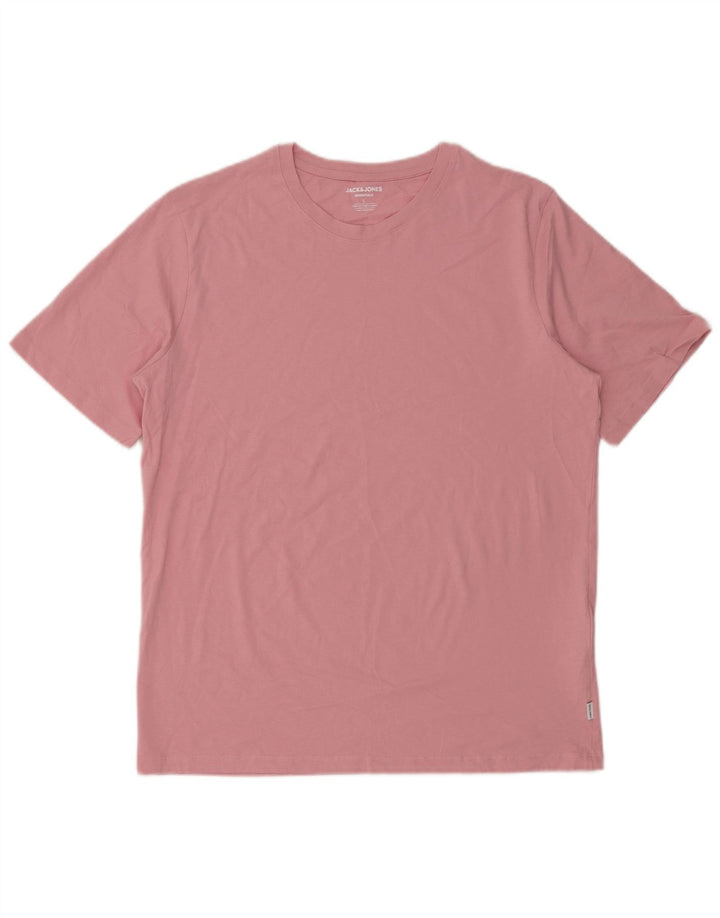 Jack & Jones T-Shirt Homme Haut Large Rose Coton