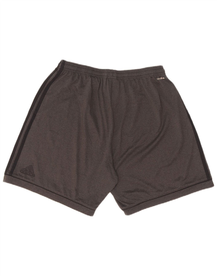 Adidas Short de sport Climalite pour homme, grand, gris, polyester