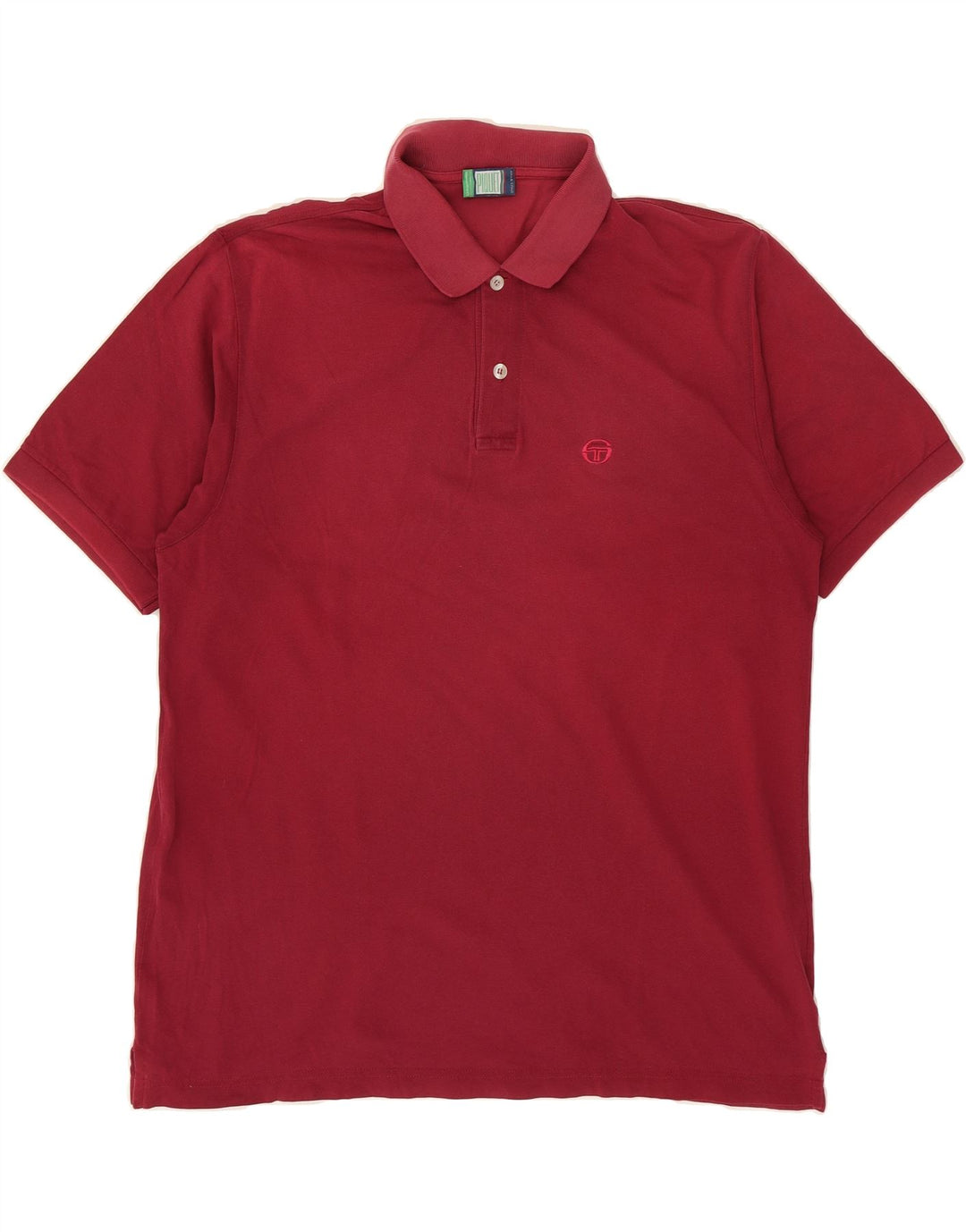 SERGIO TACCHINI Mens Polo Shirt Large Red Cotton Vintage Sergio Tacchini and Second-Hand Sergio Tacchini from Messina Hembry 