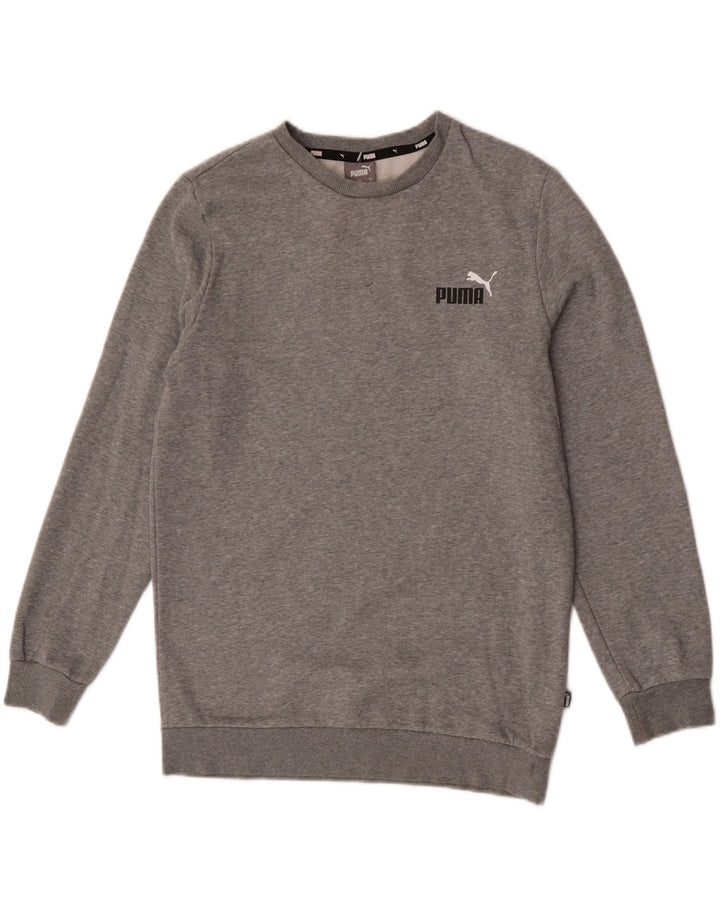 Puma Sweatshirt Jumper Small Gris Moucheté Homme