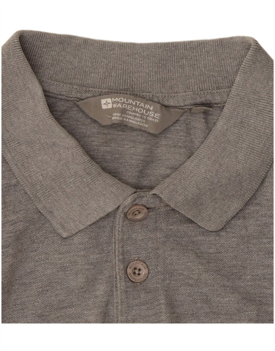 Mountain Warehouse Polo coupe ample pour homme en coton gris moyen