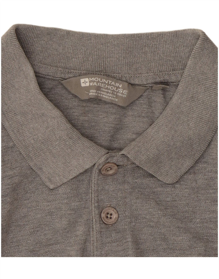 Mountain Warehouse Polo coupe ample pour homme en coton gris moyen
