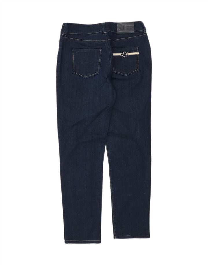 ARMANI Womens Slim Jeans  W29 L28 Navy Blue Cotton Vintage Armani and Second-Hand Armani from Messina Hembry 