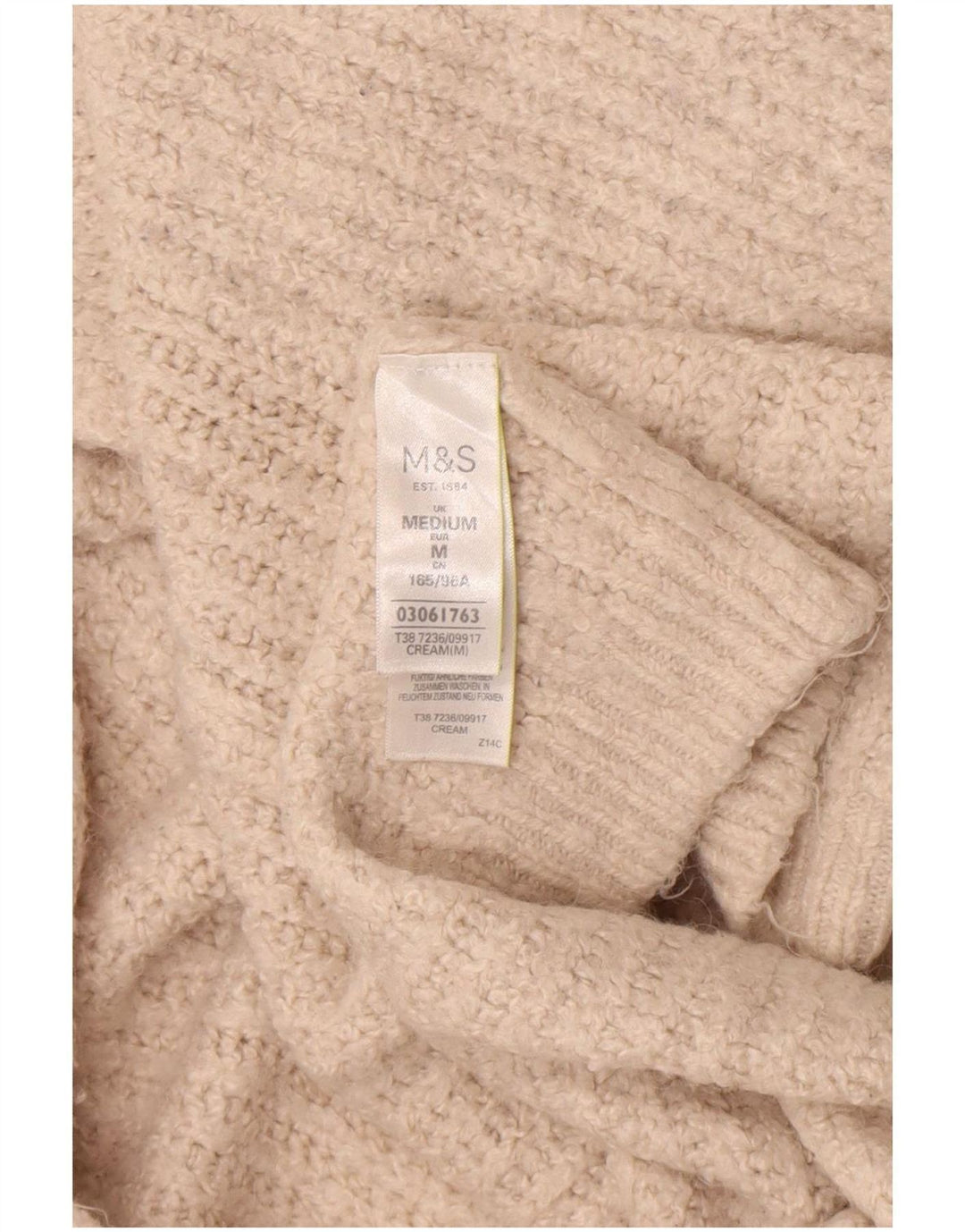 Marks & Spencer Pull cardigan long pour femme UK 12 Medium Off White