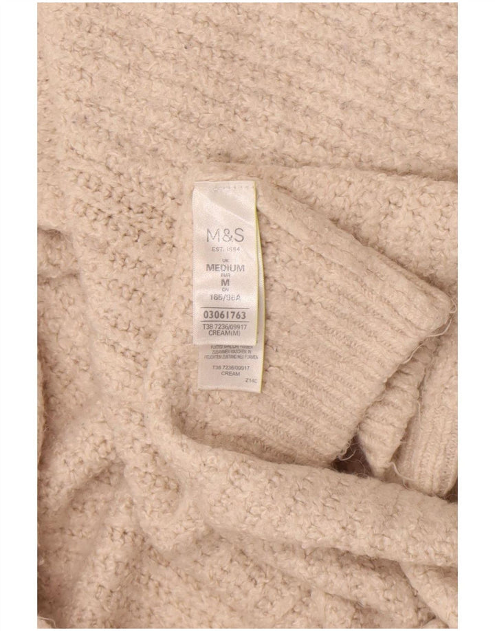 Marks & Spencer Pull cardigan long pour femme UK 12 Medium Off White